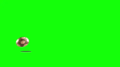 Soccer Flying with Ball on Chroma Key for Compositing Stock Footage 337052164