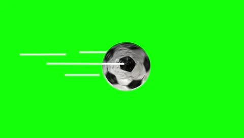 Soccer Flying with Ball - Chroma Key Green Screen Footage Stock Footage 339326261