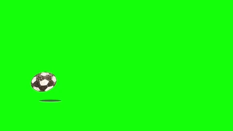 Soccer Flying with Ball - Chroma Key Green Screen Footage Stock Footage 339327410