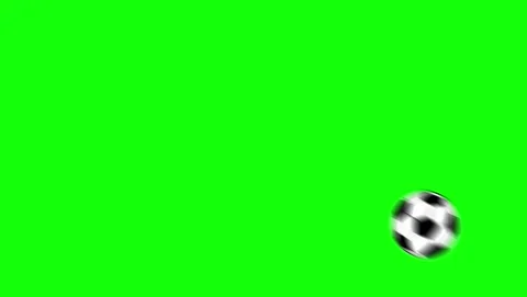 Soccer Flying with Ball on Green Screen Chroma Key Background Stock-Footage 339326775