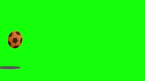Soccer Flying with Ball on Green Screen Chroma Key Background Stock Footage 339327885