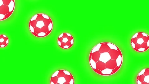 Soccer Flying with Balls on Green Screen Chroma Key Background Video stock 337099488