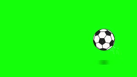 Soccer Flying on Green Screen Chroma Key Background Stock Footage 336956789