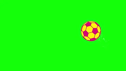 Soccer Flying on Green Screen Chroma Key Background Stock Footage 336960158