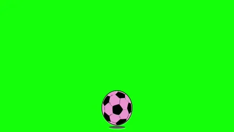 Soccer Flying on Green Screen Chroma Key Background Stock Footage 339327177