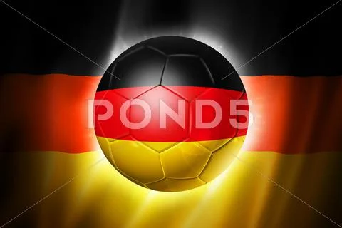 Soccer football ball with germany flag Stock Illustration