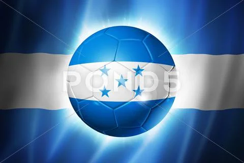 Soccer football ball with honduras flag Stock Illustration