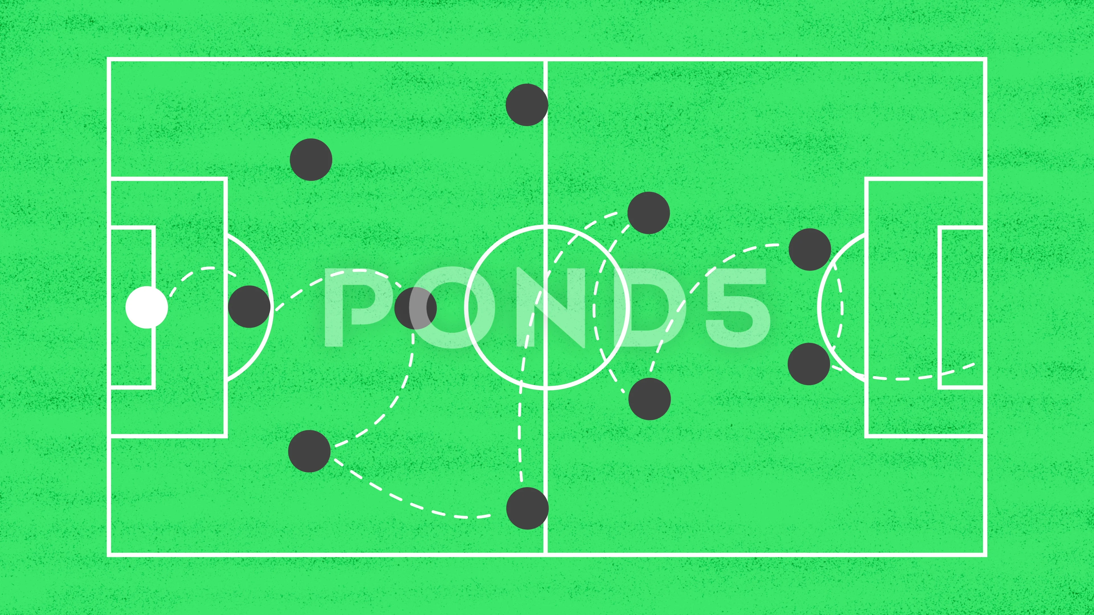 Soccer of Football Field Animation with ... | Stock Video | Pond5