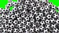Soccer footballs fill screen transition composite overlay HD Footage