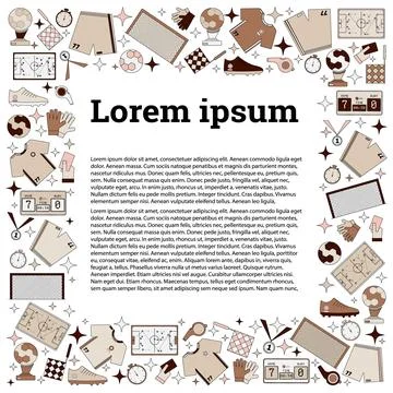 Soccer frame text brown Stock Illustration