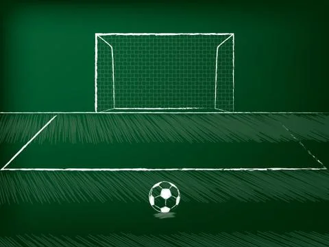 Soccer free kick theme Stock Illustration