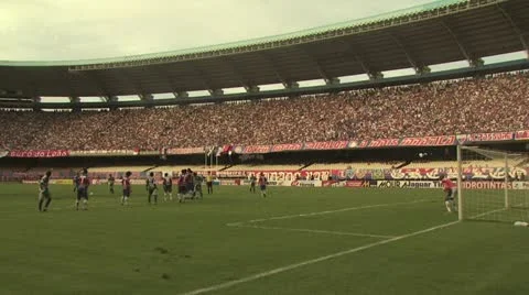 Soccer Game In The Forefront: Fans In The Background 3 Stock-Footage 19167857