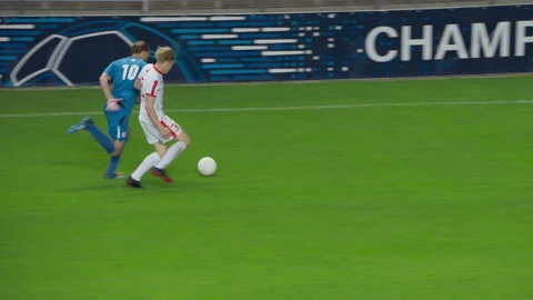 Soccer-Game Player Fall Stock Footage 222985023