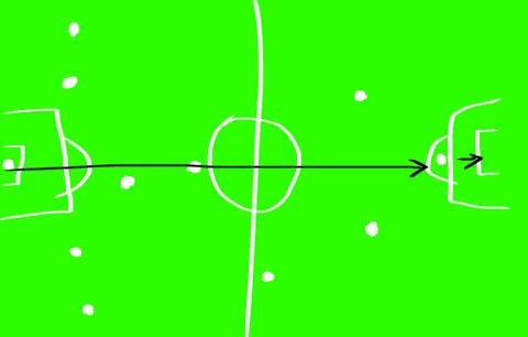 Soccer game strategy on a board Stock Illustration