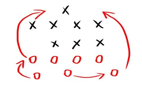Soccer game strategy on a board Stock Illustration
