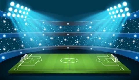 Soccer game Vector Stadium Stock Illustration