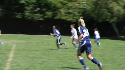 Soccer, girls, sports Stock Footage