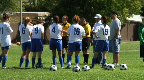 Soccer girls, women Stock Footage
