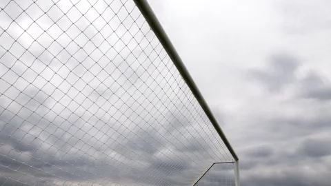 Soccer Goal and Clouds Timelapse Stock Footage 75743746
