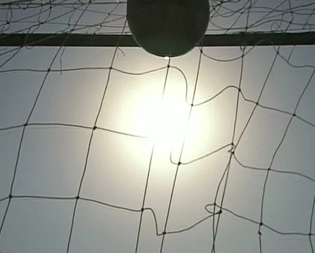 Soccer Goal. Ball hitting the net Stock Footage