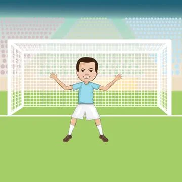 Soccer goal keeper Stock Illustration