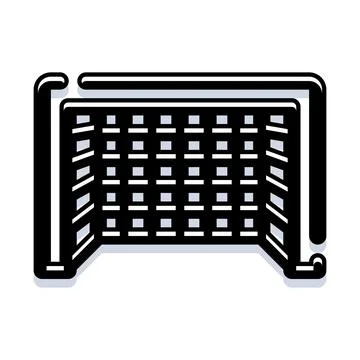 Soccer goal net representing winning and achievement Illustration