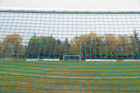 Soccer goal nets - redes portería de fútbol Stock Photos