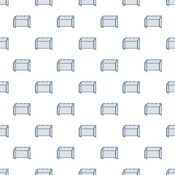 Soccer goal pattern creating seamless sporty background Illustrazione stock