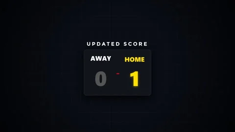 Soccer Goal Scoreboard Display Update. Stock-Footage 337013096