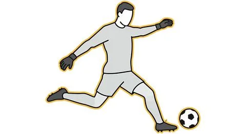 Soccer Goalkeeper Diving Save Action Stock Illustration
