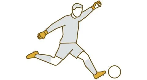 Soccer Goalkeeper Diving Save Action Stock Illustration