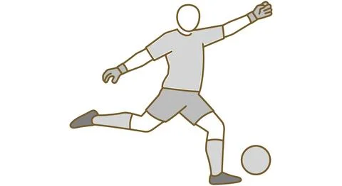 Soccer Goalkeeper Making a Save Stock Illustration