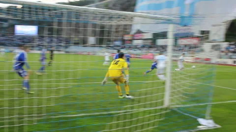 Soccer goalkeeper's saving 스톡 동영상 38295445