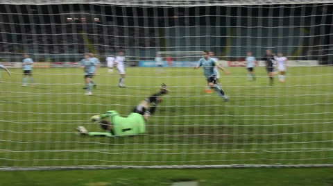 Soccer goalkeeper's saving Stock-Footage 40712479