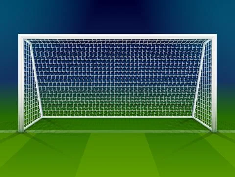 Soccer goalpost with net Stock Illustration