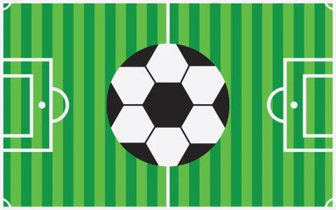 Soccer green and ball.Vector Stock Illustration