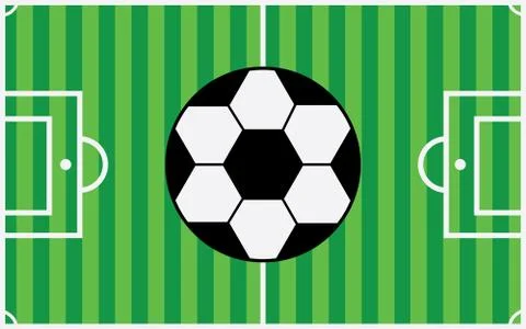Soccer green and ball.Vector Stock Illustration