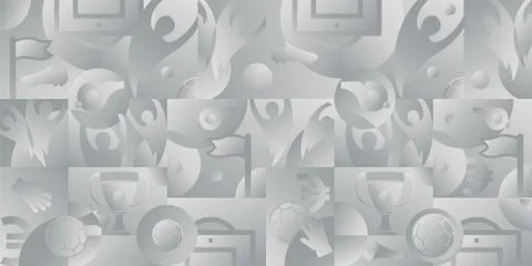 Soccer grey background, vector illustration Stock Illustration