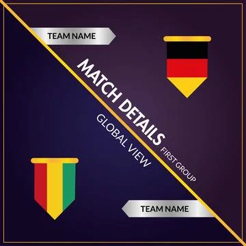 Soccer group match poster. Vector Stock Illustration