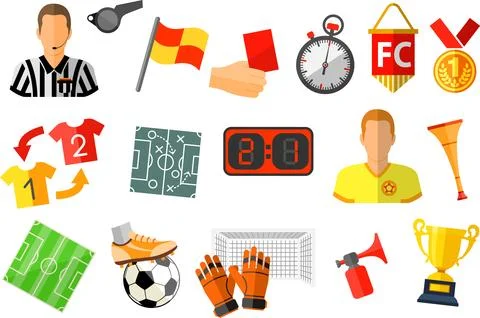 Soccer horizontal Banners Stock Illustration