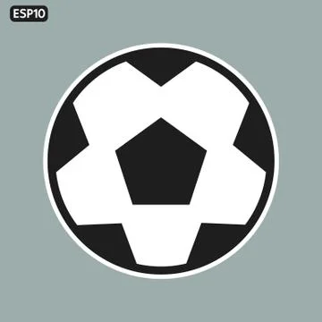 Soccer icon, flat design Stock Illustration