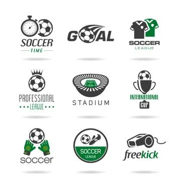 Soccer icon set  Stock Illustration