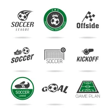 Soccer icon set  Stock Illustration