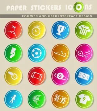 Soccer icon set Stock Illustration