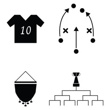 Soccer icon set Stock Illustration