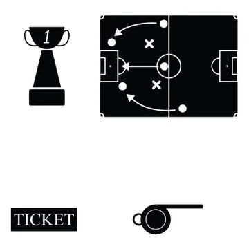 Soccer icon set Illustrazione stock