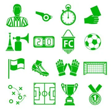 Soccer Icon Set Stock Illustration