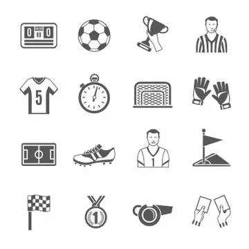 Soccer Icons Set Stock Illustration