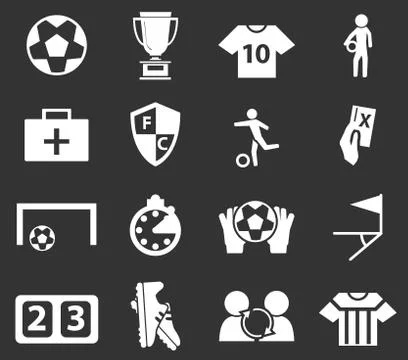 Soccer Icons set Stock Illustration