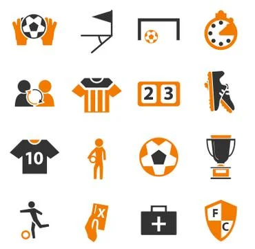 Soccer Icons set Stock Illustration